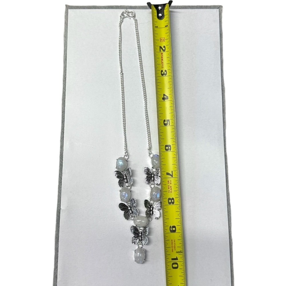 0116 Rainbow Moonstone Ethnic Handmade Necklace Silver Gemstone Jewelry - Picture 11 of 11